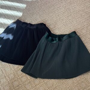 Target Black and Dark Green Kids Pleated Skirt Set